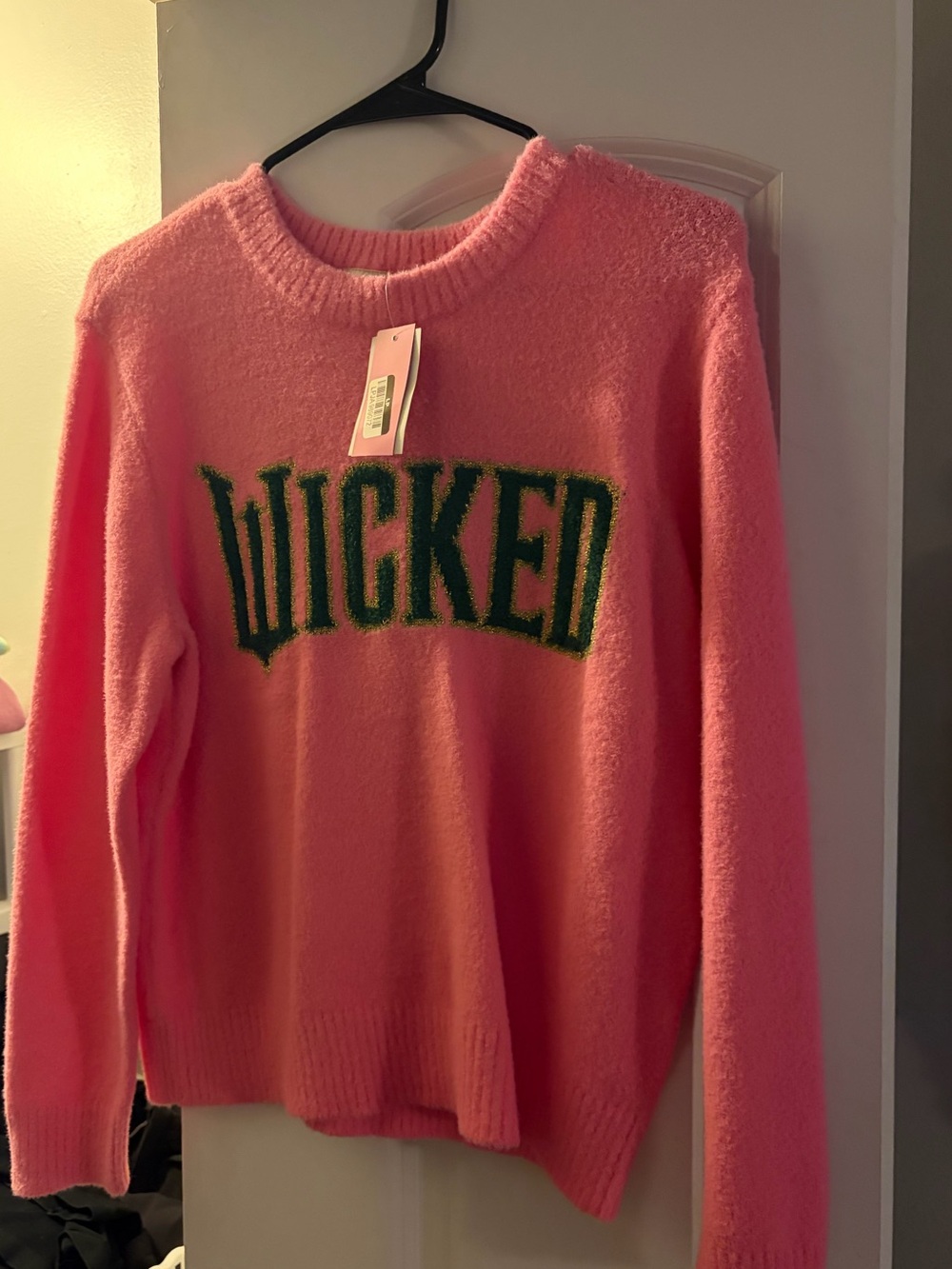 Wicked Graphic Crewneck Sweater - Pink